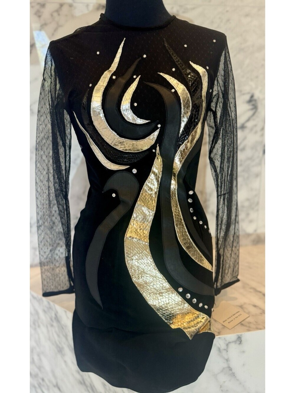 Joya Suede And Leather Vintage Dress